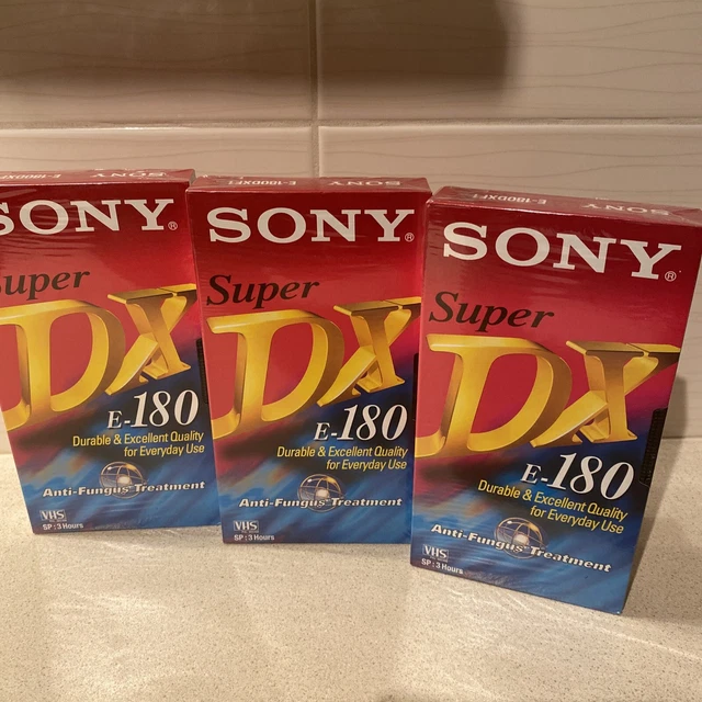 Lot De 2 Cassettes VHS Sony DX E 180 – Enregistrables, Vintage