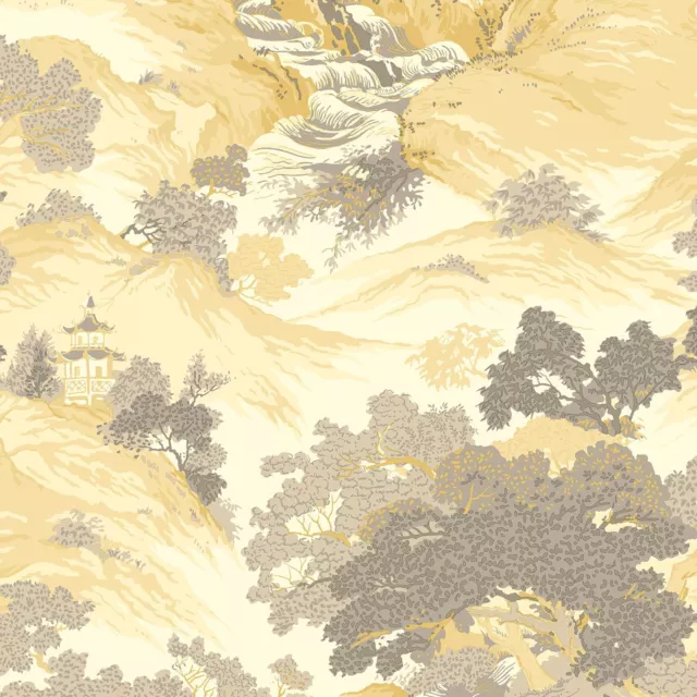 Archives Oriental Landscape Wallpaper Yellow - Crown M1192 China Temples