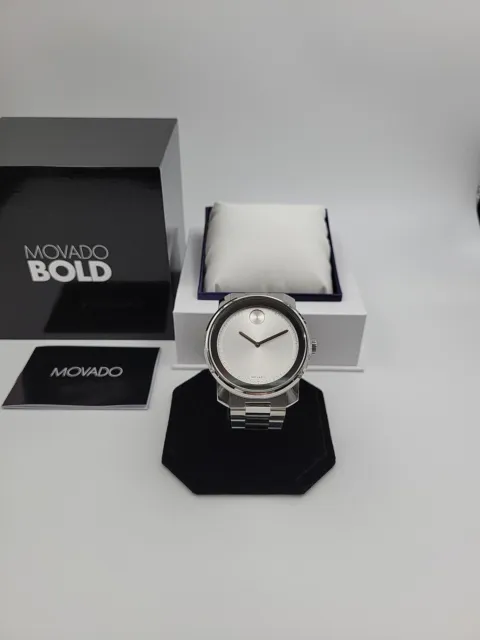 Movado Men’s Bold Stainless Steel Silver Dial Swiss Watch - 3600257 ($795 MSRP)