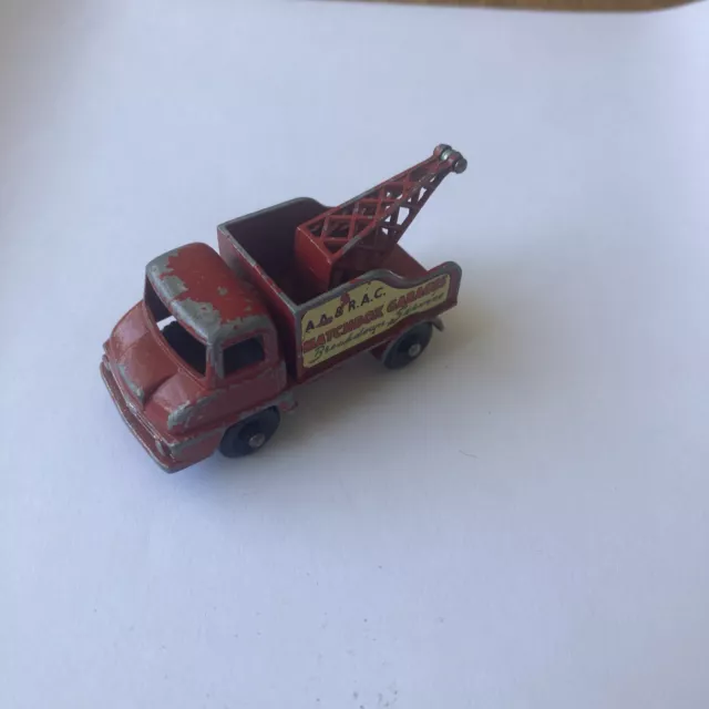 Vintage Matchbox Lesney Mb 13 Ford Thames Trader Breakdown Recovery Wreck Truck