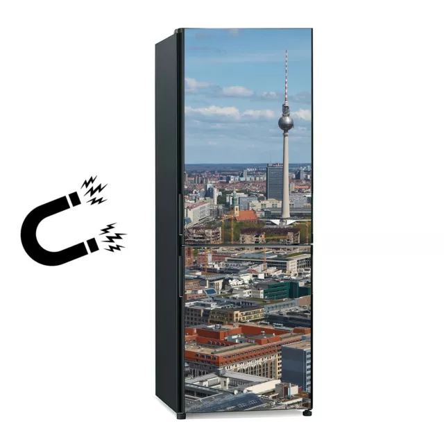 Kühlschrankmagnet Tür Aufkleber Sticker berliner straße architektur skyline