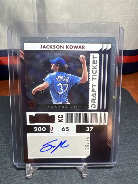 🔥Jackson Kowar RC AUTO RED DRAFT TICKET 25/35 2022 Panini Chronicles Contenders