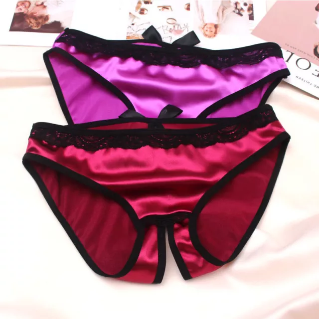 Women Sexy Crotchless Open Crotch Knickers Underwear Briefs Panties Lingerie