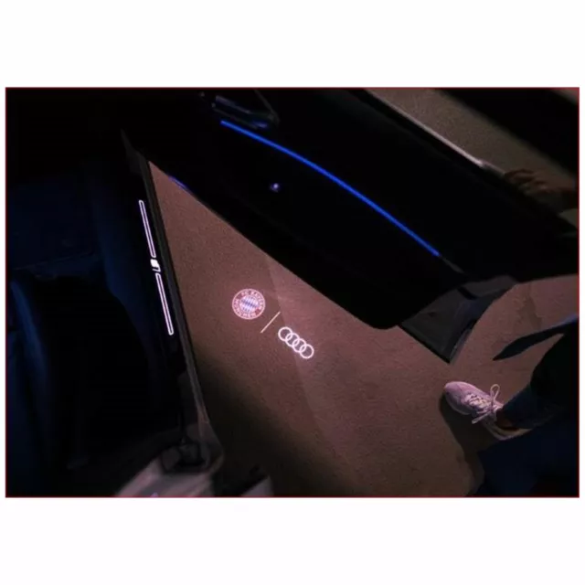 4x Original Audi Sport LED Einstiegsbeleuchtung Tür Logo + 4x
