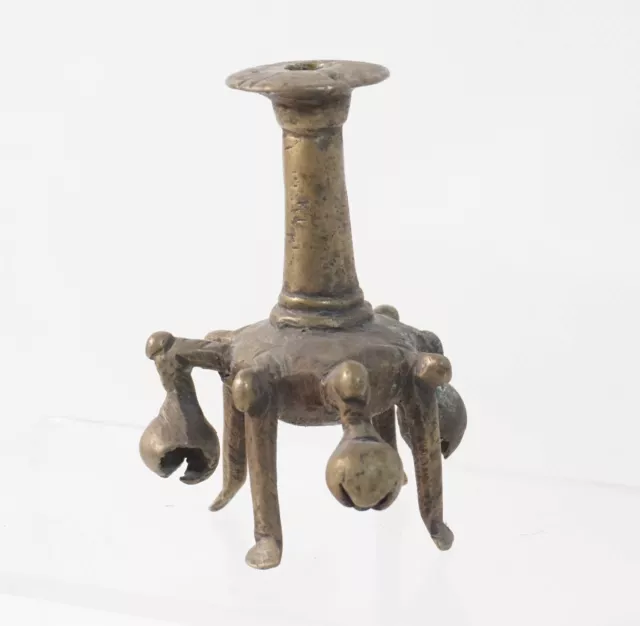 Rarität antike orientalische Öllampe Lampe auf 4 Füßen Metall Sammlungsauflösung 3