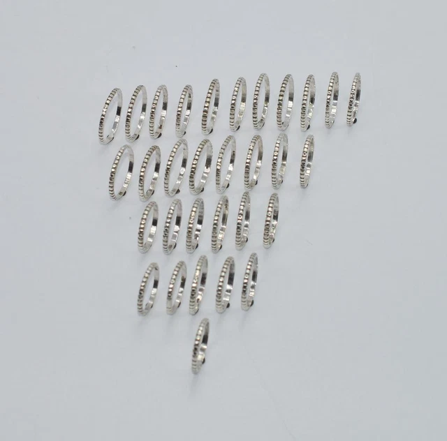 WHOLESALE 31PC 925 SOLID STERLING SILVER PLAIN RING LOT e815