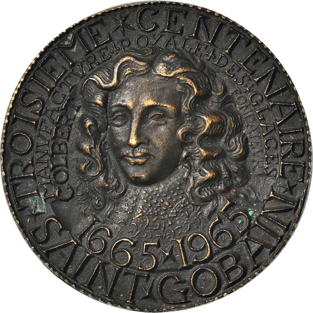 Médaille Troisième Centenaire Saint Gobain 1665-1965 - En Métal - Collection Française