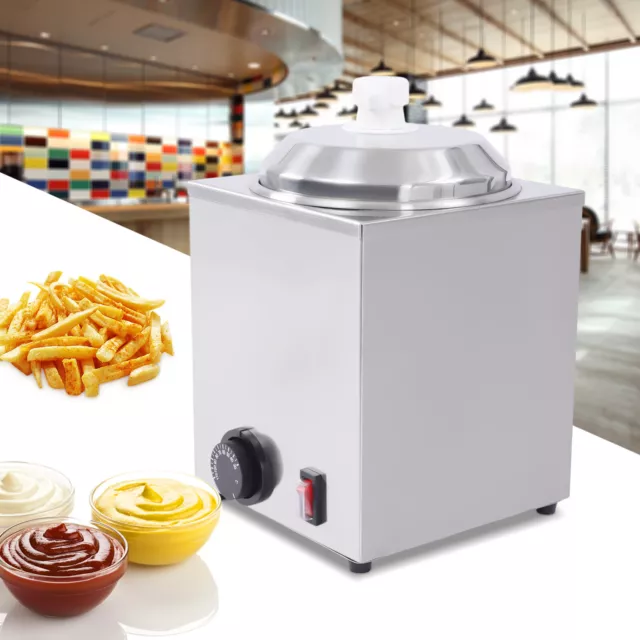 650W Hot Fudge Warmer with Pump Hot Fudge Dispenser 2.4 Qt Hot Cheese Dispenser