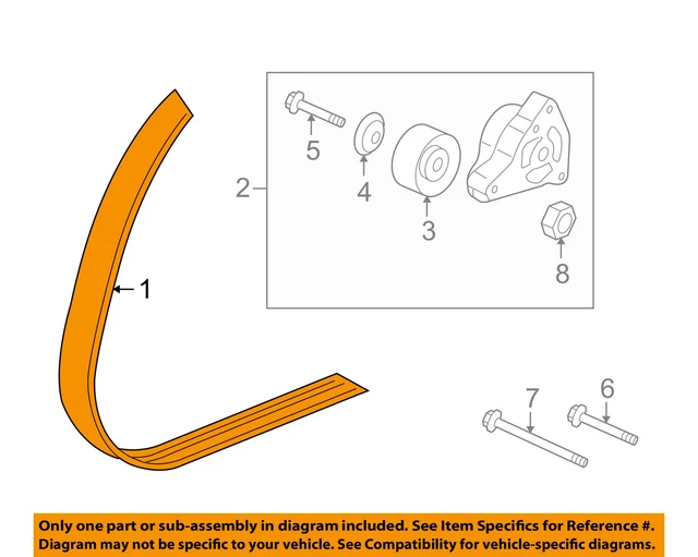 HONDA OEMSERPENTINE DRIVE Fan Belt 38920RBBE03 81.33 PicClick