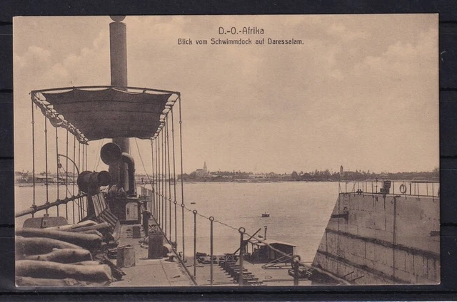 H494) AK Ansichtskarte Kolonie DOA Deutsch-Ostafrika Schwimmdock Dar-Es-Salaam