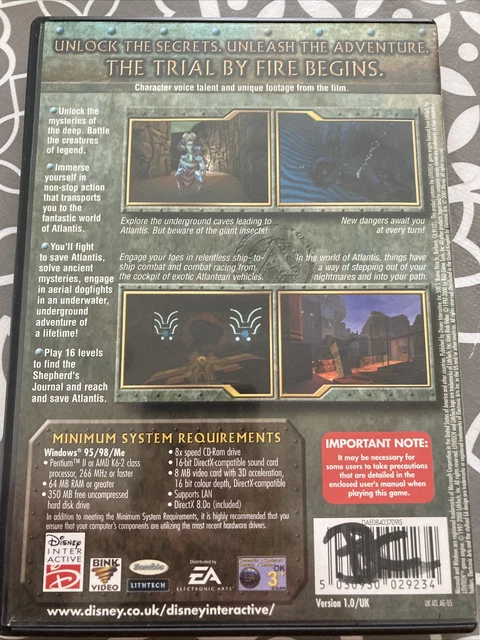 WINDOWS PC - CD-ROM Game Atlantis The Lost Empire - Trial by Fire ...