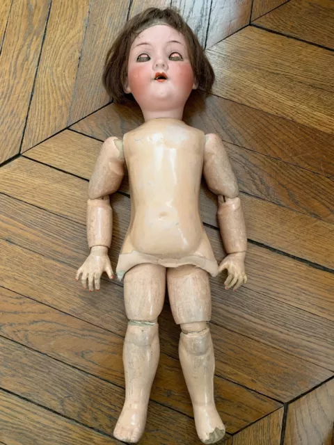 Poupée ancienne porcelaine et bois VINTAGE DOLL GERMANY A.5.M
