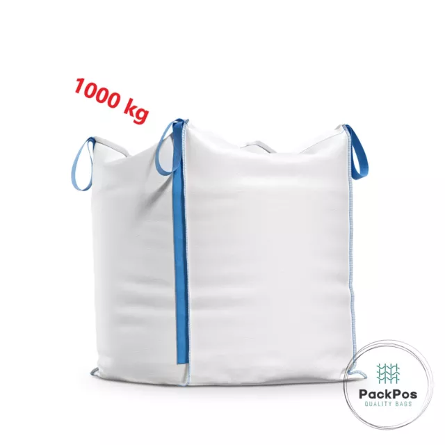 Premium BIG BAG 90x90x90cm 1000 KG für Bauschutt/ Holz/Gartenabfall/Sand