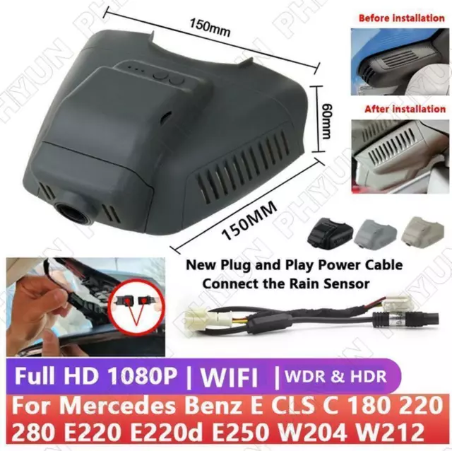 Für Benz E CLS C 180 220 280 E220d E250 W204 W212 HD DVR Video Recorder Dash Cam 2