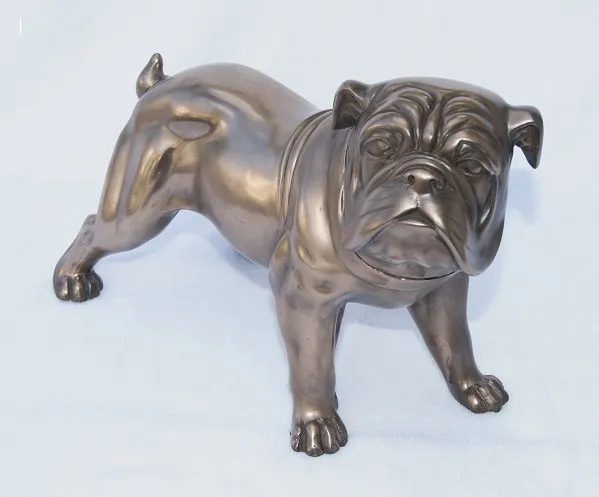 Bronze Colour British Bulldog Dog Figure Sculpture Statue BNIB 2