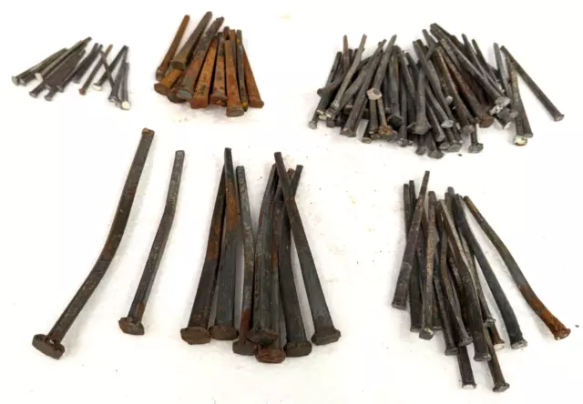 Lot of various size antique square cut nails Wood Crafts