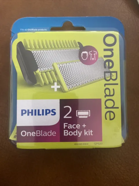 Philips ONEBLADE QP620 Pack 2 Lames Visage et Corps , face+body kit NEUF FRANCE 2