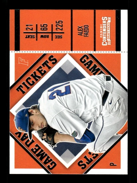 Alex Faedo 2017 Contenders Draft Picks Game Day Tickets #3 Gators MINT OR BETTER