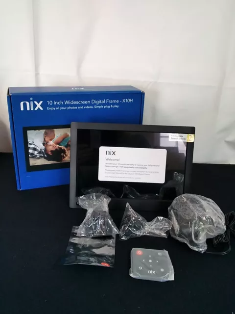 Nix 10 Inch Wide-screen Digital Photo/Video Frame X10H NEW