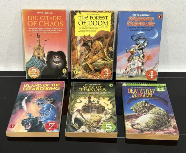 Vintage Fighting Fantasy Book Bundle Steve Jackson Ian Livingstone Some 1st Ed