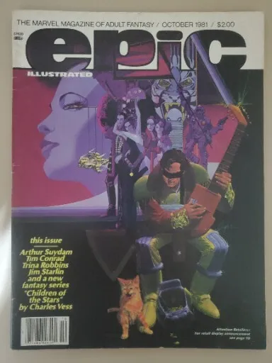 EPIC ILLUSTRATED #8 October 1981 Marvel Comics Magazine Starlin Conrad Vess VF+