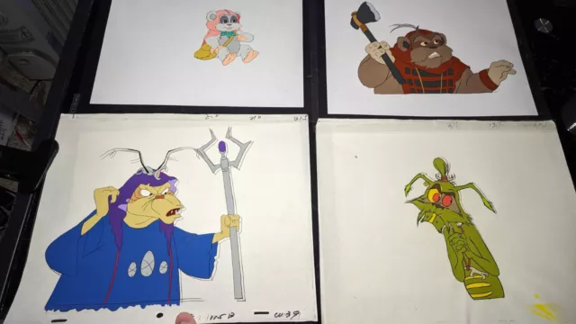 EWOKS animation cels BACKGROUND production art  Vtg Star Wars Toys Figures I12