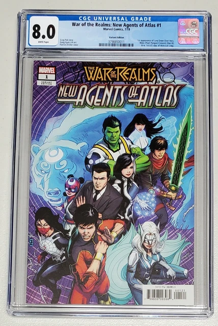8.0 CGC War of Realms New Agents of Atlas #1 1:50 Zircher Variant