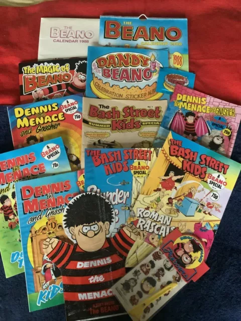 BEANO COMICS BUNDLE LOT  Calendar Bash Street Kids Summer Special - Dennis