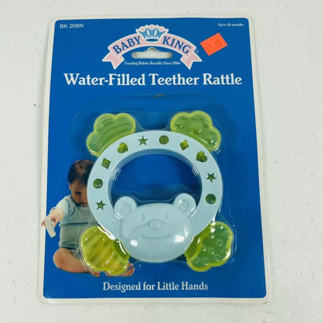 🔥 Vintage • Baby King • Baby Water-Filled Teether Rattle • Baby Blue