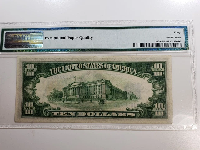 FR-2309 1934 A Series North Africa WWII $10 Silver Certificate *PMG 40 EPQ XF 4