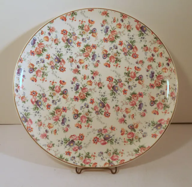 Dorset Cheery Chintz For Erphila China Germany Chop Plate / Cake Serving Plate