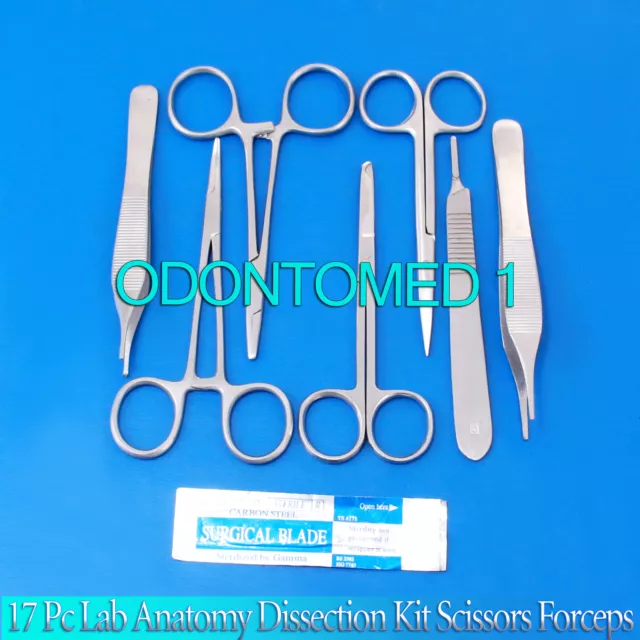 17 Pcs Lab Anatomy Medical Student Dissecting Dissection Kit Scissors Ds-1258