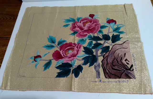 Obras de Arte Japonesas de Colección Matsuhato Bordado Punch ¿Bordado Peonía? Completado