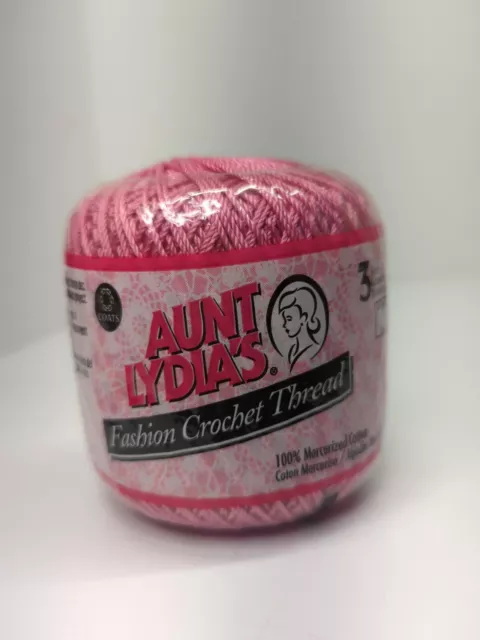 Abrigos Crochet Tía Lydia's Hilo de Algodón Talla 3 Rosa Cálida 150 Yardas