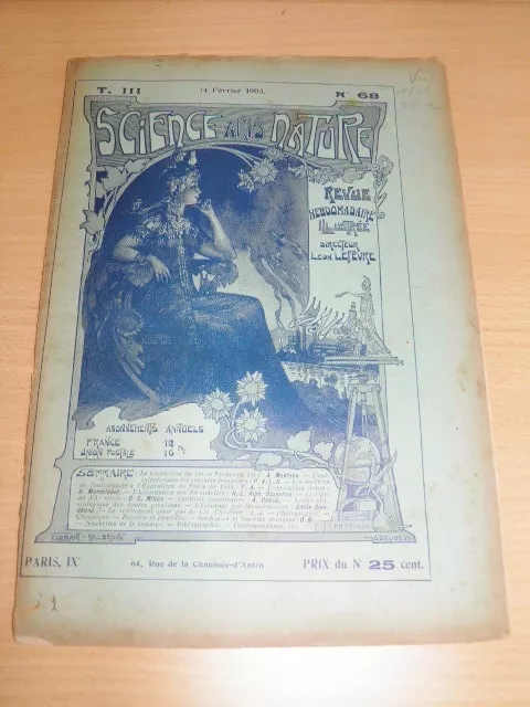 REVUE Science Arts Nature et La Vie Scientifique N°68 Fév 1903 APICULTURE LEPRE