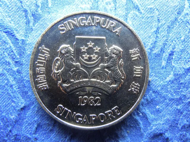 Singapore 10 Dollars 1982, Km23 Unc