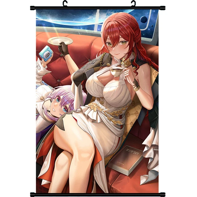 honkai: star rail himeko Cosplay HD Home Decor Scroll Painting Wall Art 60X90cm