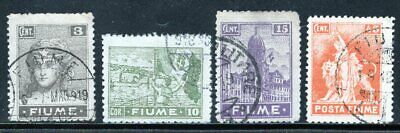 FIUME ITALY OCCUPATION 1919 STAMP Sc. # 28, 30/1 AND 43 USED MEDIUM PAPER