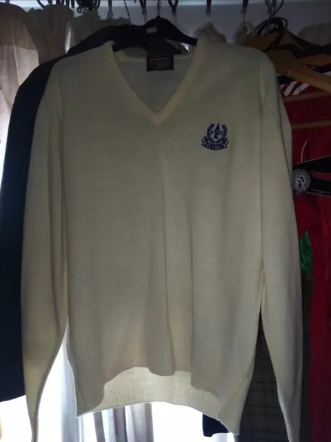 Vintage Everton Pullover Acryl 1980er Jahre Sportprint Kleidung