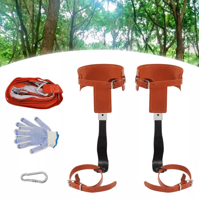 Tree Climbing Spike Set Safety Belt Climber Rope Lanyard Rescue Belt Adjustable