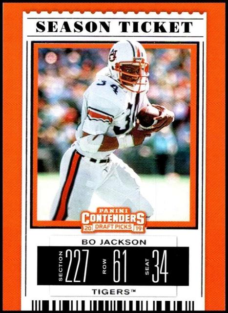 2019 Panini Contenders Draft Tickets Season Ticket #15 BO JACKSON Auburn Tigers