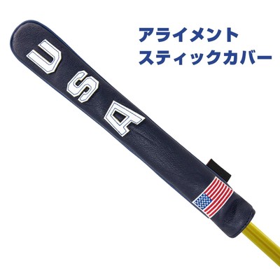HAND Made Golf Allineamento Stick Copertura tiri aimputt Nero PU Pelle 