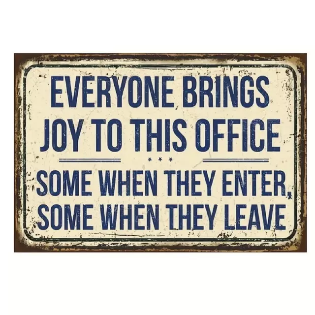 Everyone Brings Joy To This Office *Metal Sign* Christmas Gift Office / Home S14