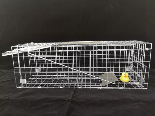 24"x7.5"x8.3" Humane Animal Trap Steel Cage Rodent Control Skunk Rabbit Rodent