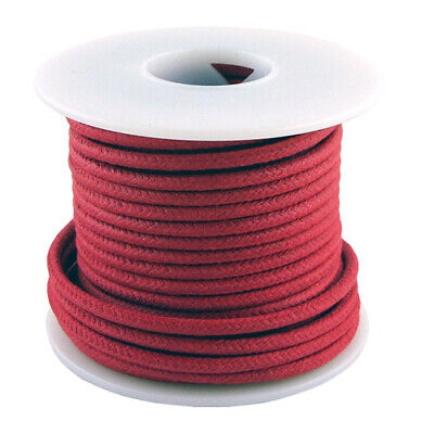 20 AWG vintage style solid cloth wire 50' spool RED