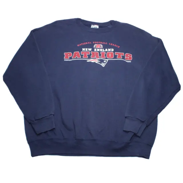 Vintage Lee Sport Sweatshirt New England Patriots NFL USA Football Jumper 2XL