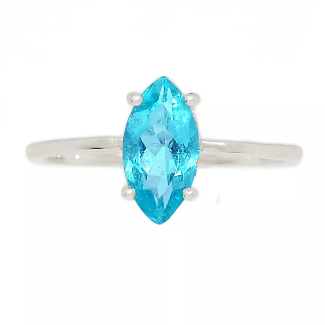 Treated Blue Topaz 925 Sterling Silver Ring Jewelry s.6.5 CR16589