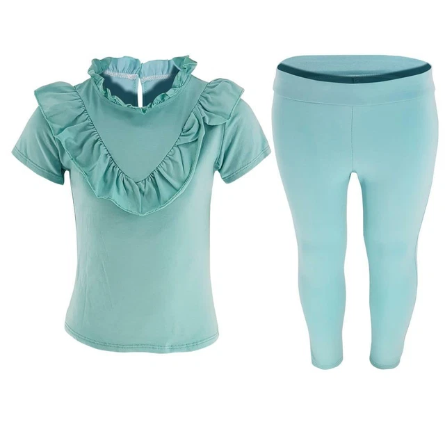 Girls Kids Lounge Set Spanish Ruffle Lounge Wear Set UK 2 to 12 Years  UK
