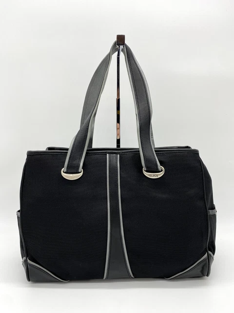 Tumi Elements Ballistic Nylon w/Leather Trim Handbag 14" (Black)