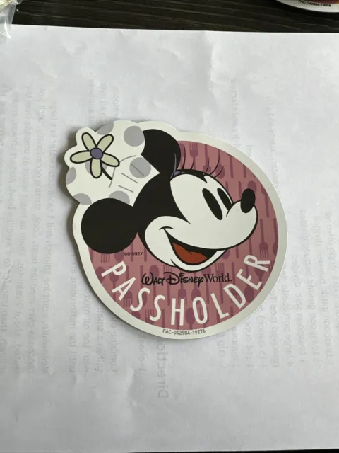 Walt Disney World Annual Passholder Magnet Chef Minnie Mouse Authentic